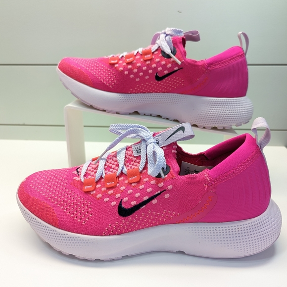 Nike React Escape Run Flyknit Pink Prime Magenta DC4269-600 Running sneakers 12 - Picture 5 of 10